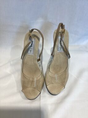 Touch Ups Nude Clear Slingback Heels